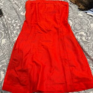 Jessica Simpson Red Strapless Sheath Dress